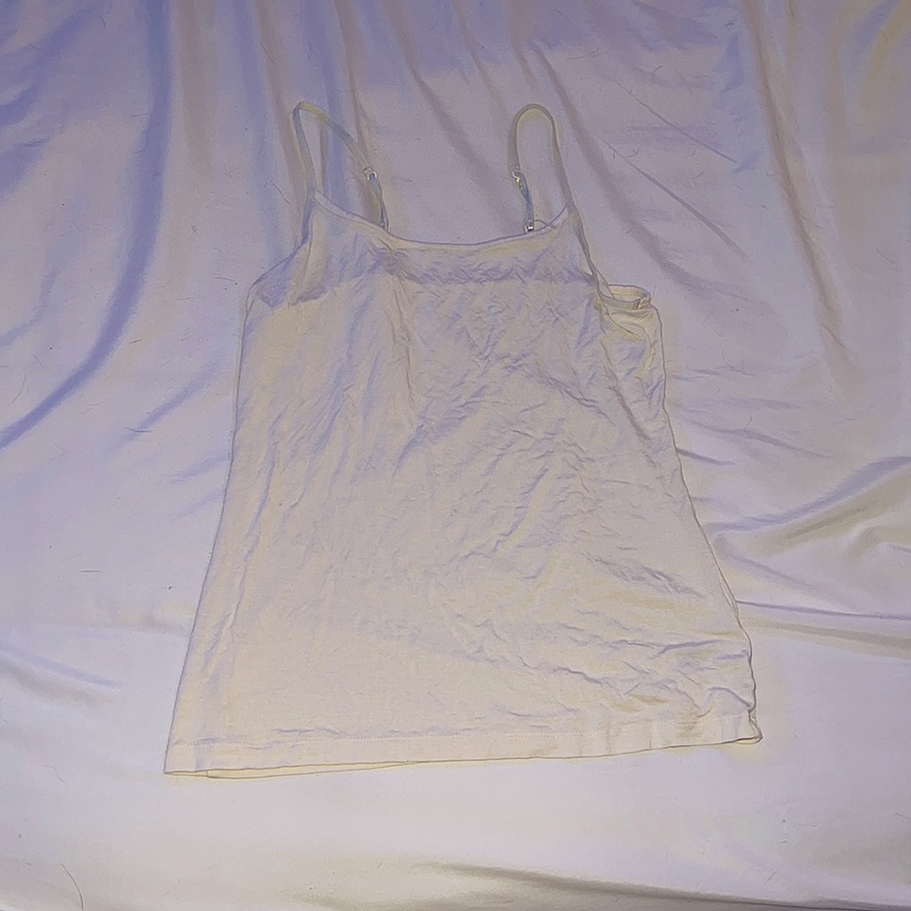 Size medium white camisole. Spaghetti straps.